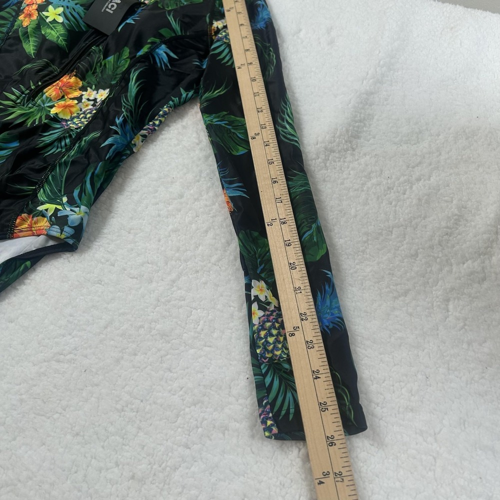 Daci Rash Guard Swimsuit Womens Medium Tropical Floral One Piece Long Sleeve - Picture 8 of 10